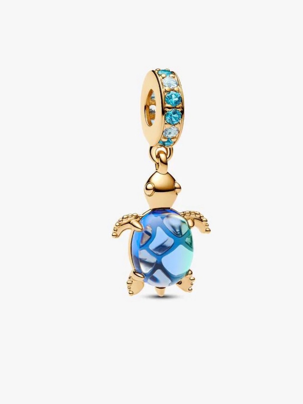 Pandora Sea Turtle Murano Glass Dangle Charm